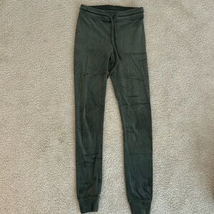 Dark Green Fuzzy American Eagle Leggings